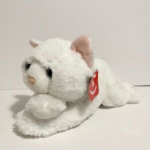 Aurora Flopsie 12" Precious White Kitty Cat Plush Stuffed Animal Floppy Toy